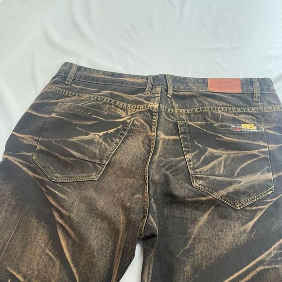 Parva Milano Classic Straight Whiskered Denim Jeans Size 38 X 30 - Picture 10 of 10